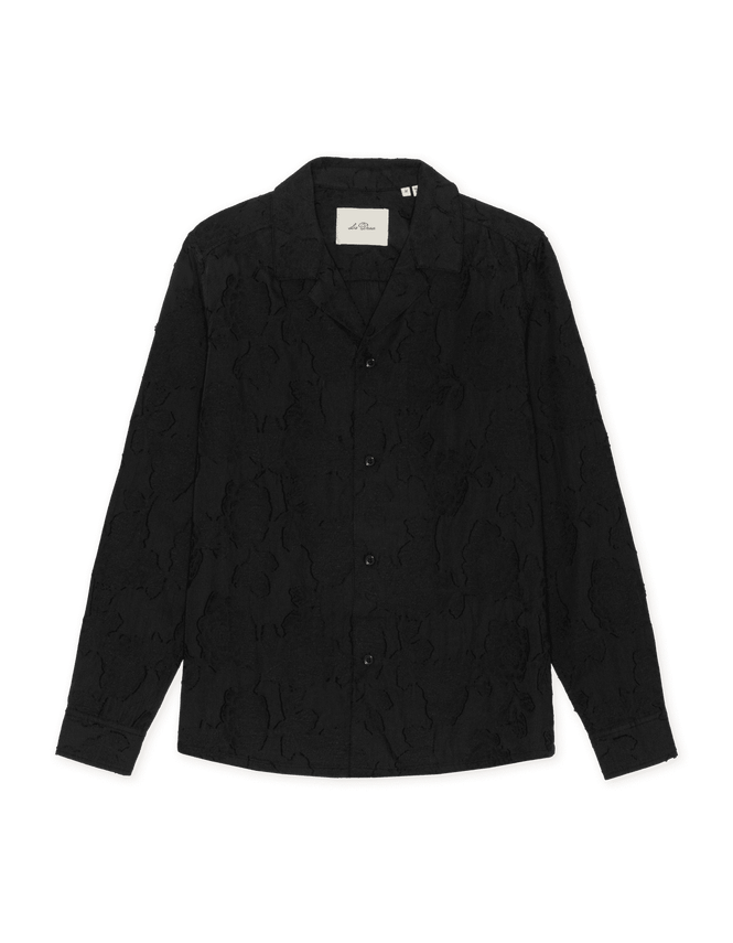 Les Deux Flower Jacquard Shirt Black