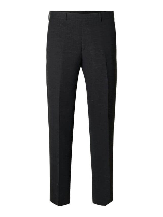 Slim Oasis Linen Bukser Black