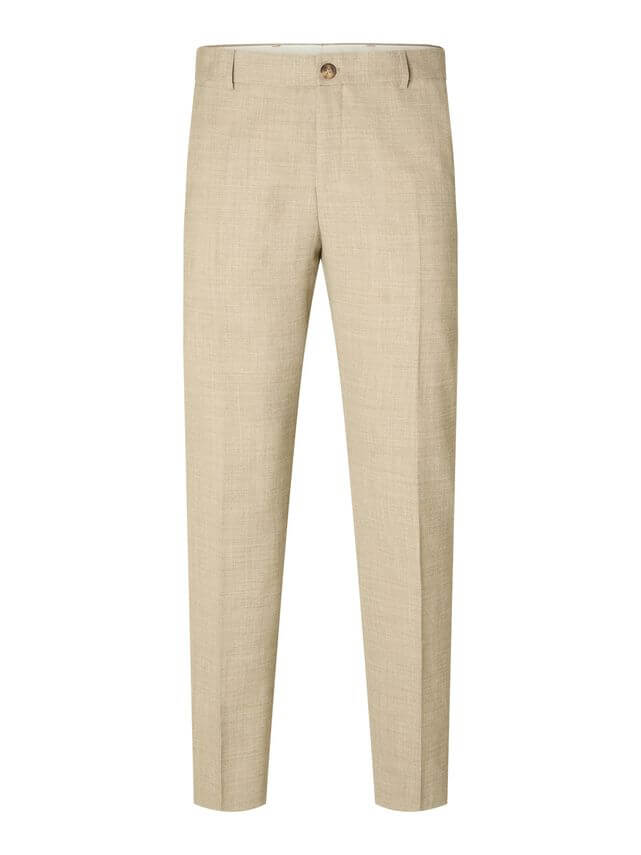 Slim Oasis Linen Bukser Sand