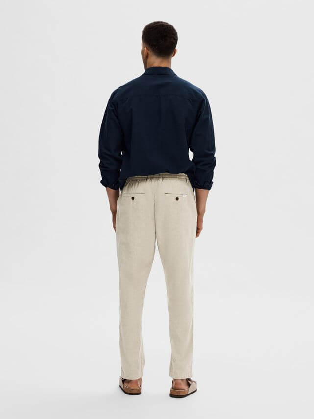 SLH172-SLIMTAPE BRODY LINEN PANT NO-VETIVER/MIXED W