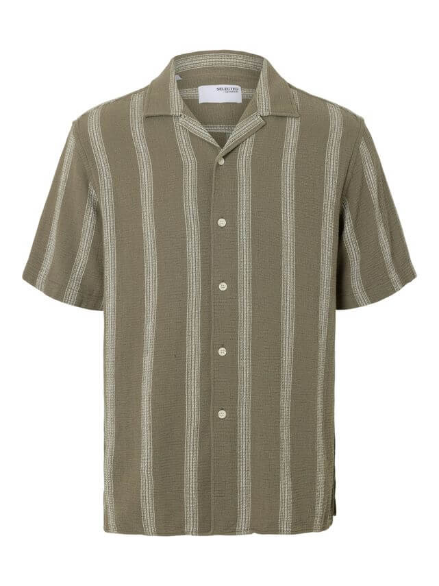 SLHRELAX-SAL SHIRT SS RESORT-VETIVER/WIDE ST