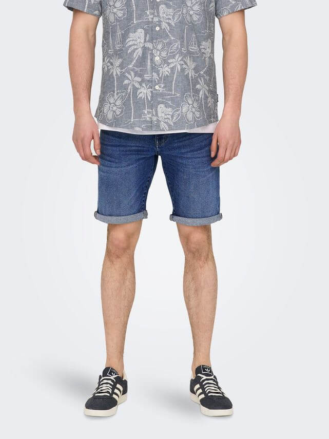 Ply Denim Shorts Dark Blue Denim