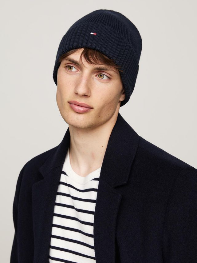 TH Flag Pima Cotton Beanie Space Blue