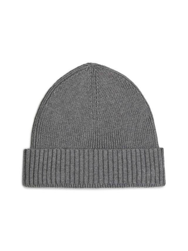 TH Flag Pima Cotton Beanie Mid Grey