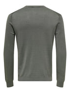 Only & Sons Wyler Reg 14 LS Crew Knit Noos Beluga