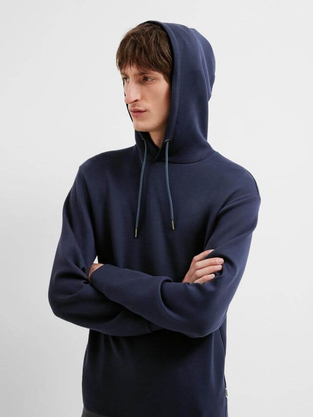 Emanuel Soft Hood Sweat Sky Captain