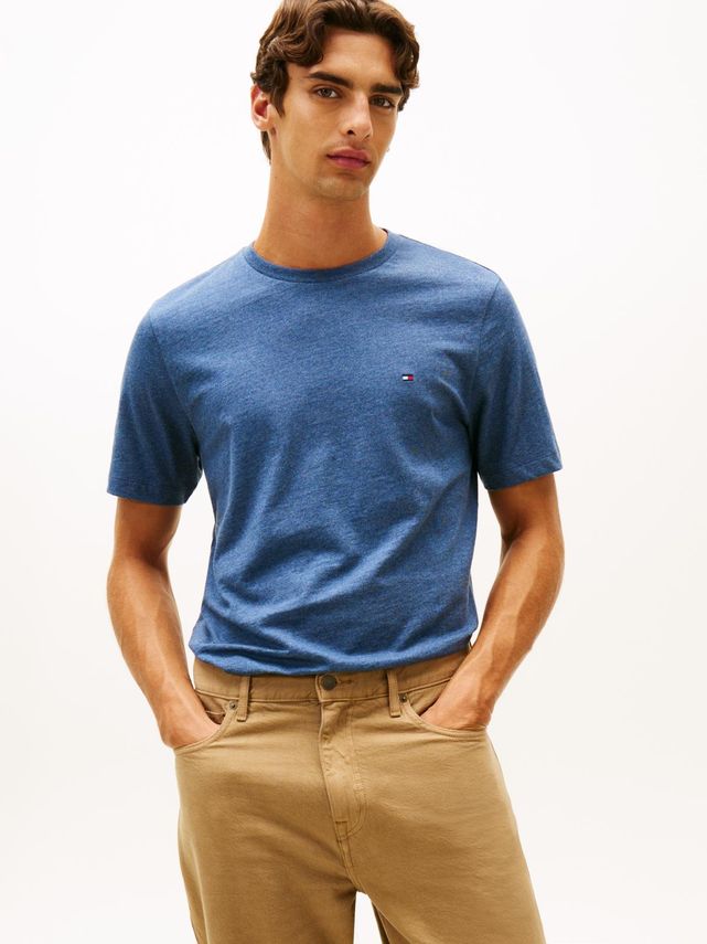 Essential Regular Fit Heather T-shirt Aegean Sea