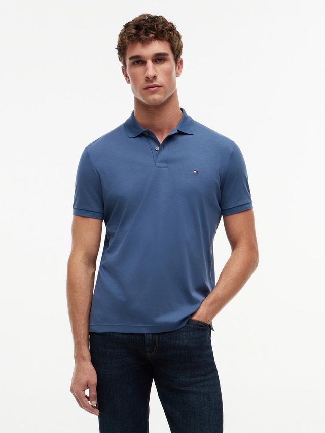 Tommy Hilfiger Liquid Cotton Regular Seasonal Polo Blue