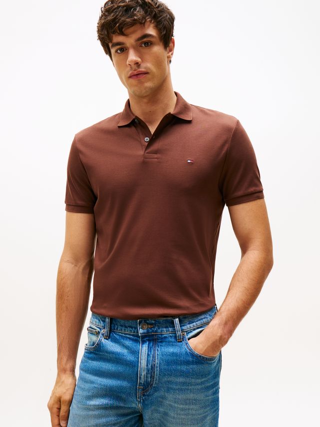 Liquid Cotton Reg Seasonal Polo Pure Brown