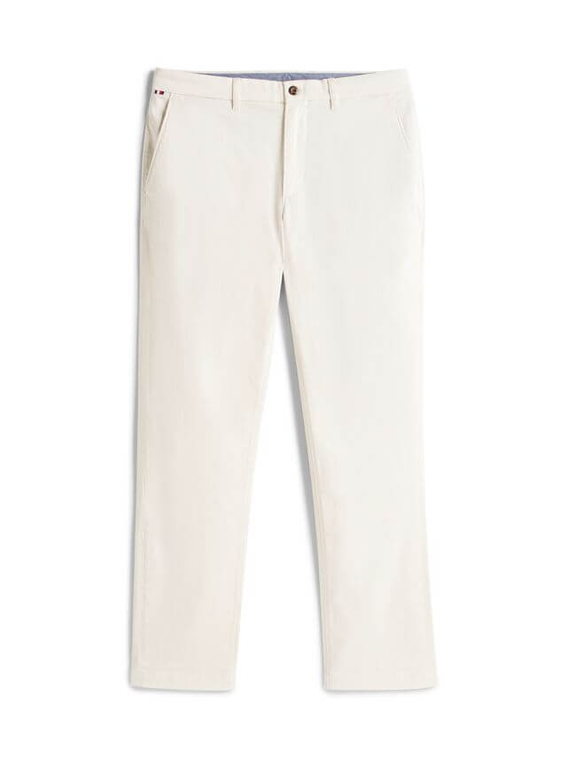 Denton Printed Structure Chino Ivory Silk