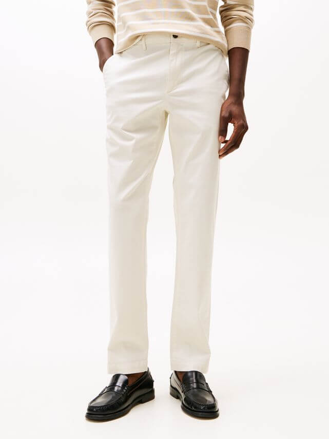Denton Printed Structure Chino Ivory Silk
