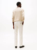 Denton Printed Structure Chino Ivory Silk