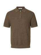 SLMCRAN SS Knit Structure Zip Polo