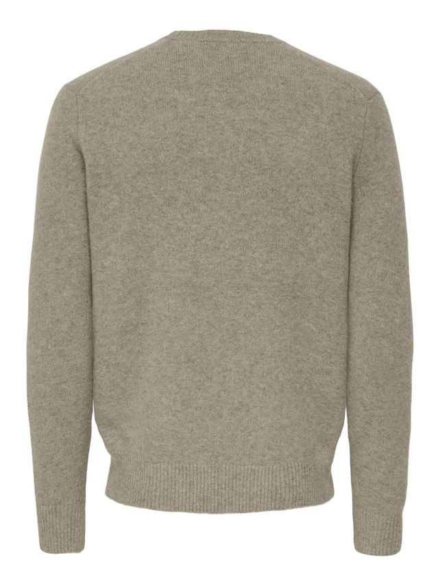 Onsray Reg Ls Crew Knit Frml Noos Walnut