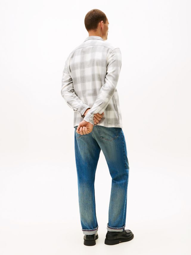 Flannel Check Shirt Jacket 0QY Light Grey