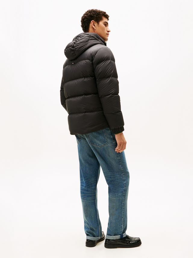 Tommy Hilfiger Mix Down Hooded Puffer Black