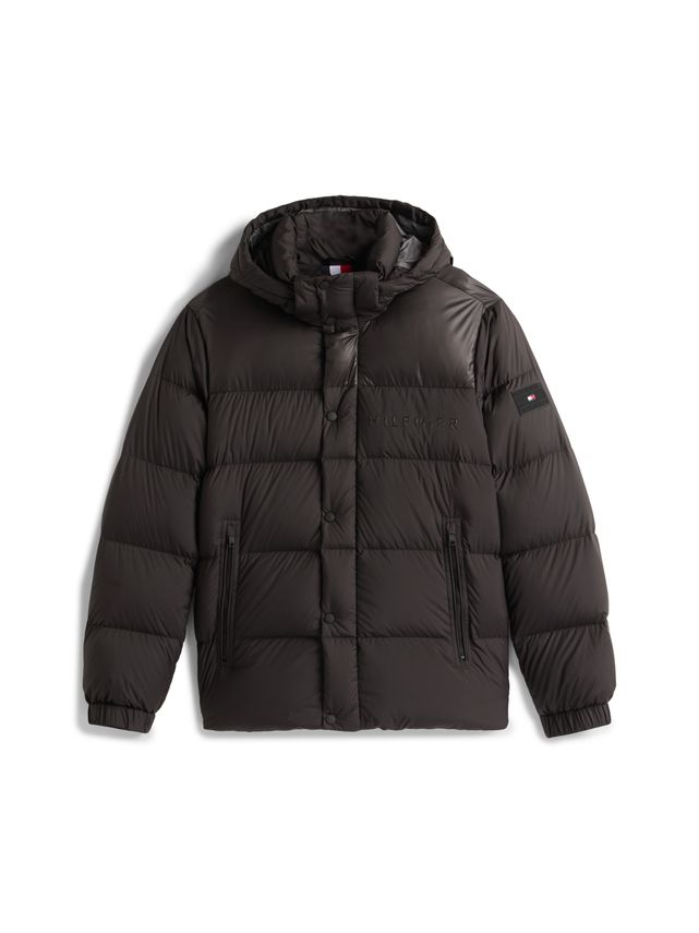 Tommy Hilfiger Mix Down Hooded Puffer Black