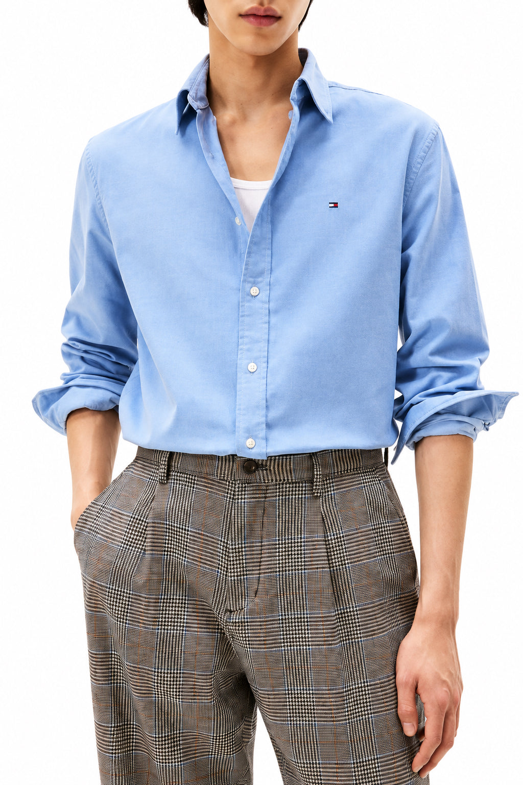 Tommy Hilfiger SOLID CORDUROY RF SHIRT Light Blue