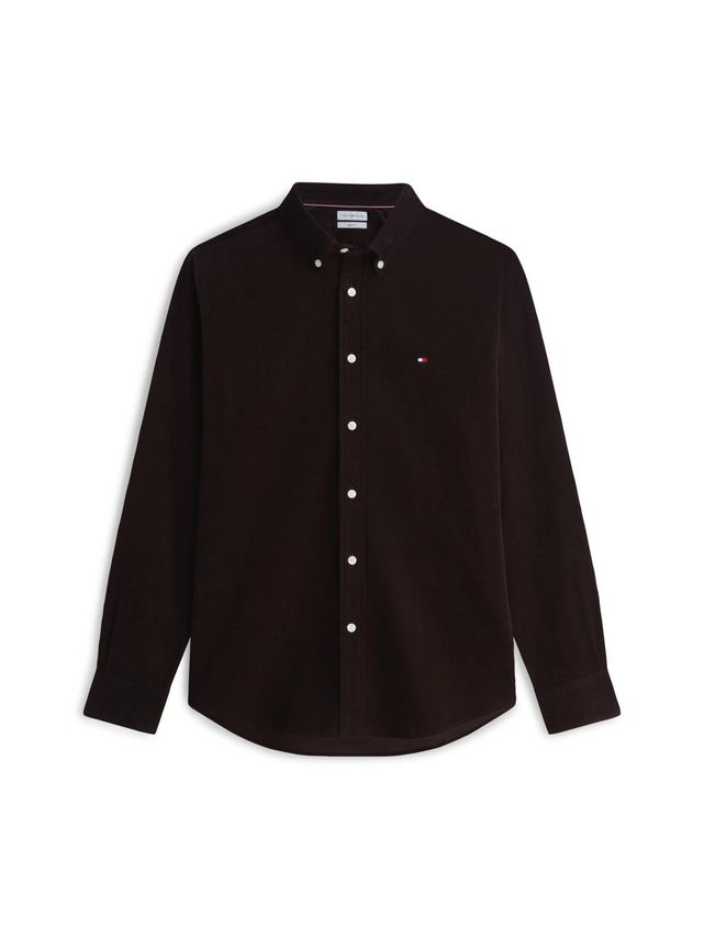 Tommy Hilfiger SOLID CORDUROY RF SHIRT Brown