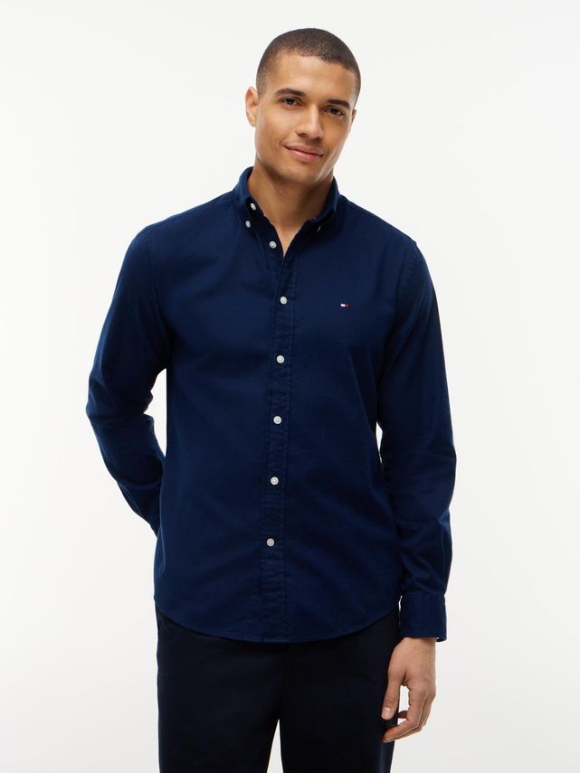 Tommy Hilfiger Flex Flannel Solf Rf Shirt Navy