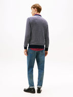 Pima Cotton Cash Herringbone Crew 0A4 Desert Sky
