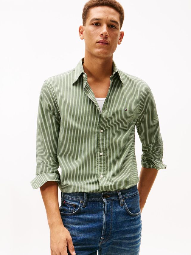 Core Hairline Poplin RF Shirt Mountain Pine