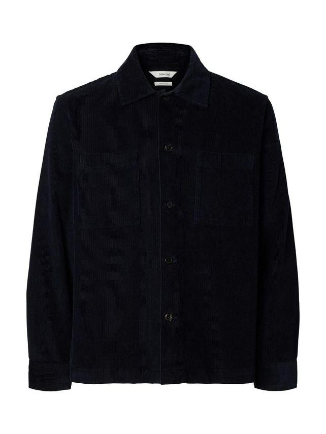 Slhregtate Cord Overshirt Sky Captain