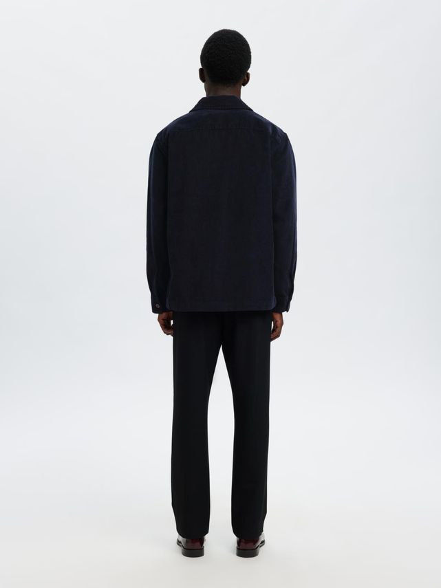 Slhregtate Cord Overshirt Sky Captain