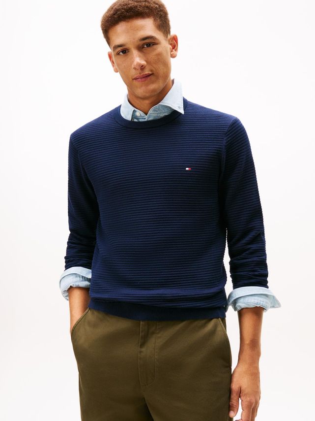Seasonal Structure Crew Neck Knit Dark Night