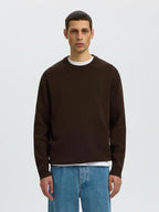 Selected "SLMTELLER FN" Sweatshirt Brown