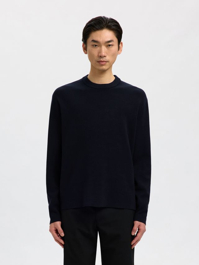 Slhteller Fn Relaxed Crew Neck Noos Sky Captain