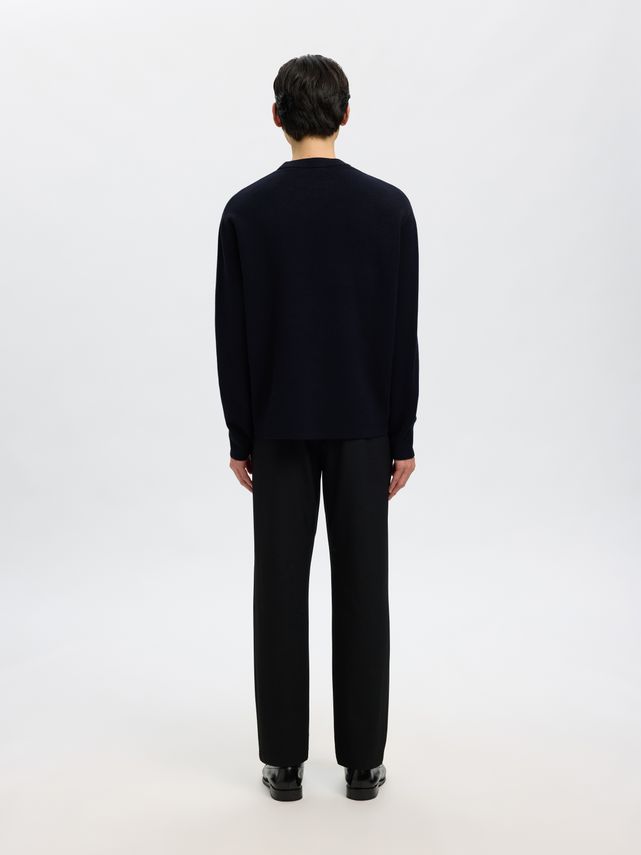 Slhteller Fn Relaxed Crew Neck Noos Sky Captain