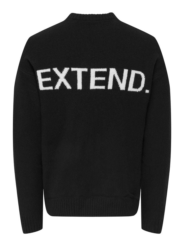 Onspage Rlx LS Crew Knit XT Black