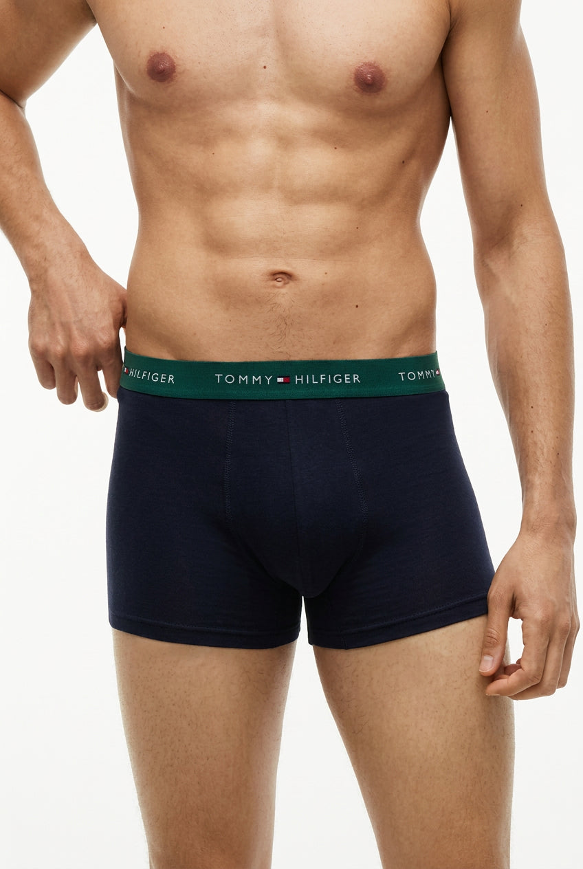 Tommy Hilfiger 3P TRUNK WB Underbukser White/Green/Olive