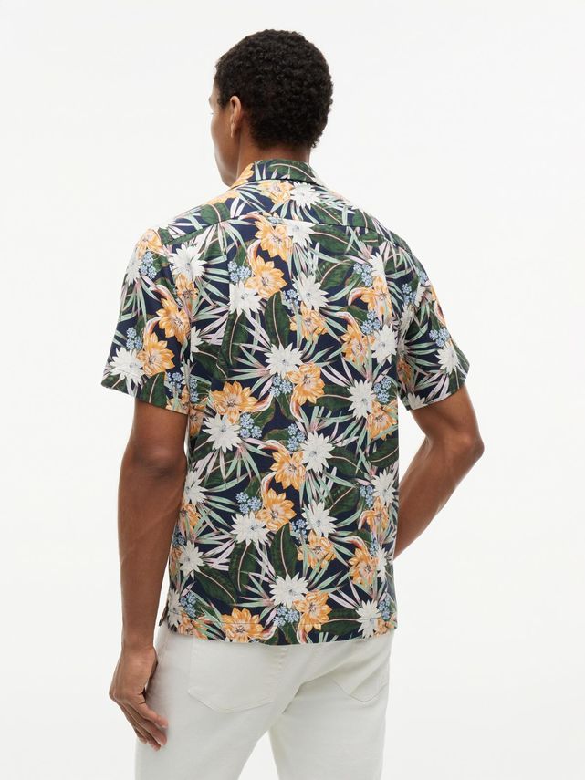 Tommy Hilfiger Co Lyocell Floral SS Shirt Carbon Navy