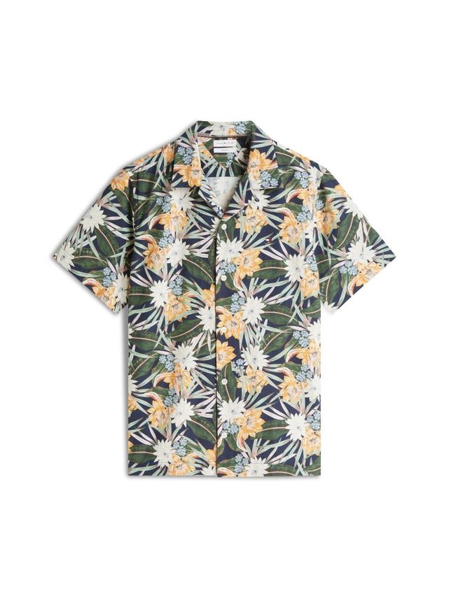 Tommy Hilfiger Co Lyocell Floral SS Shirt Carbon Navy