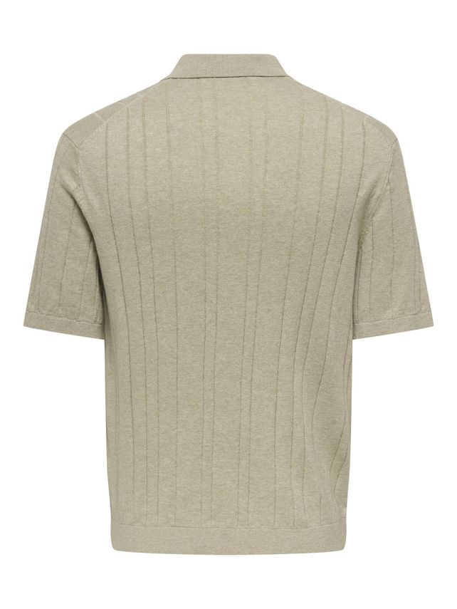 Sofus Reg SS Polo Knit Pure Cashmere