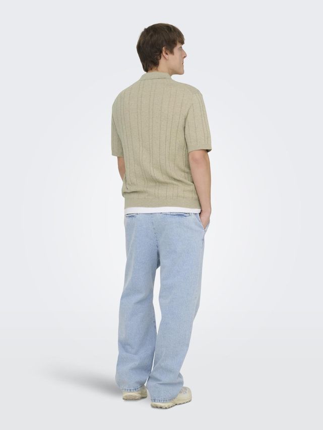 Sofus Reg SS Polo Knit Pure Cashmere