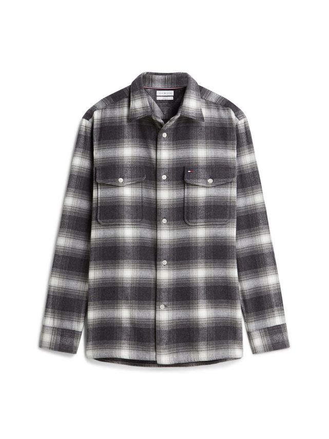 Tommy Hilfiger Flannel Check Overshirt Dark Grey