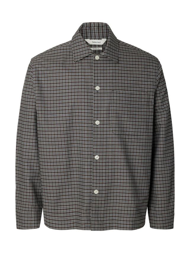 Selected "SLMRLXSVEND RICK BRUSHED OX LIGHT" Skjorte Grey