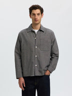 Selected "SLMRLXSVEND RICK BRUSHED OX LIGHT" Skjorte Grey