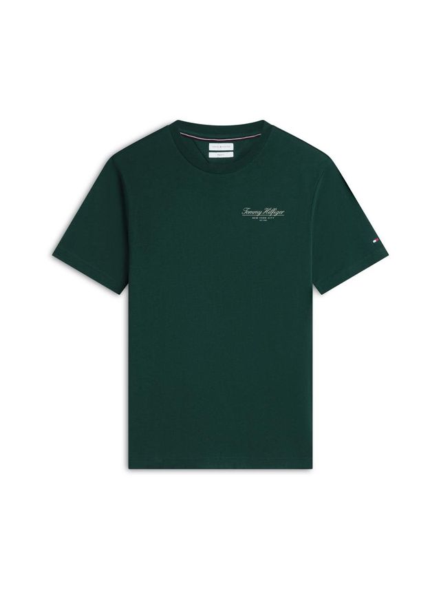 Tommy Hilfiger Brand Love Small Script Tee Green