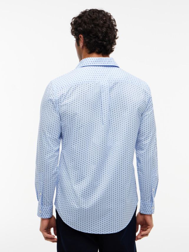 Tommy Hilfiger Flex Poplin Mini Print RF Shirt Skjorte Blue