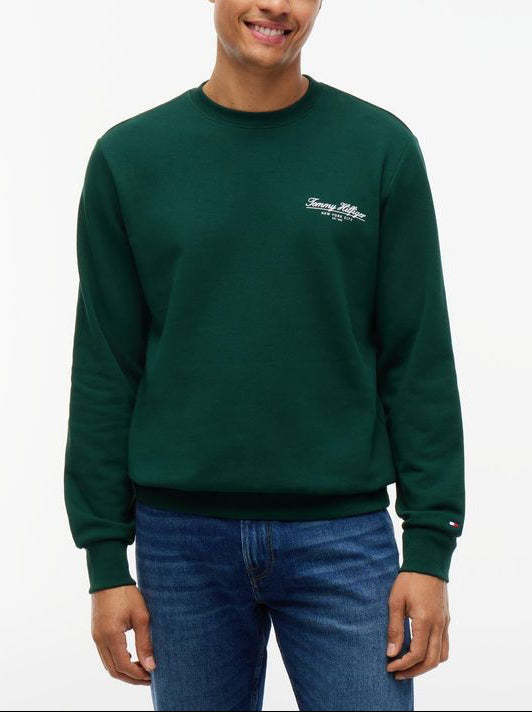 Tommy Hilfiger Brand Love Script Sweatshirt Green