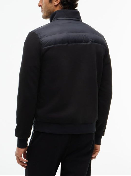Tommy Hilfiger Essential Mix Media Stand Collar Jacket Black