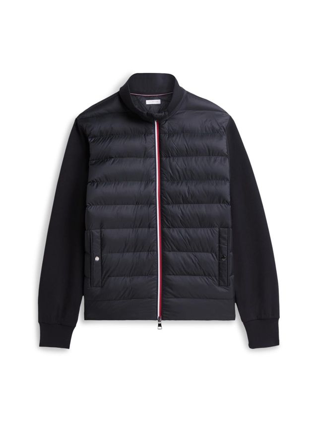 Tommy Hilfiger Essential Mix Media Stand Collar Jacket Black
