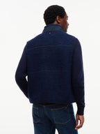 Tommy Hilfiger REG Wool Teddy Vest Navy Blue