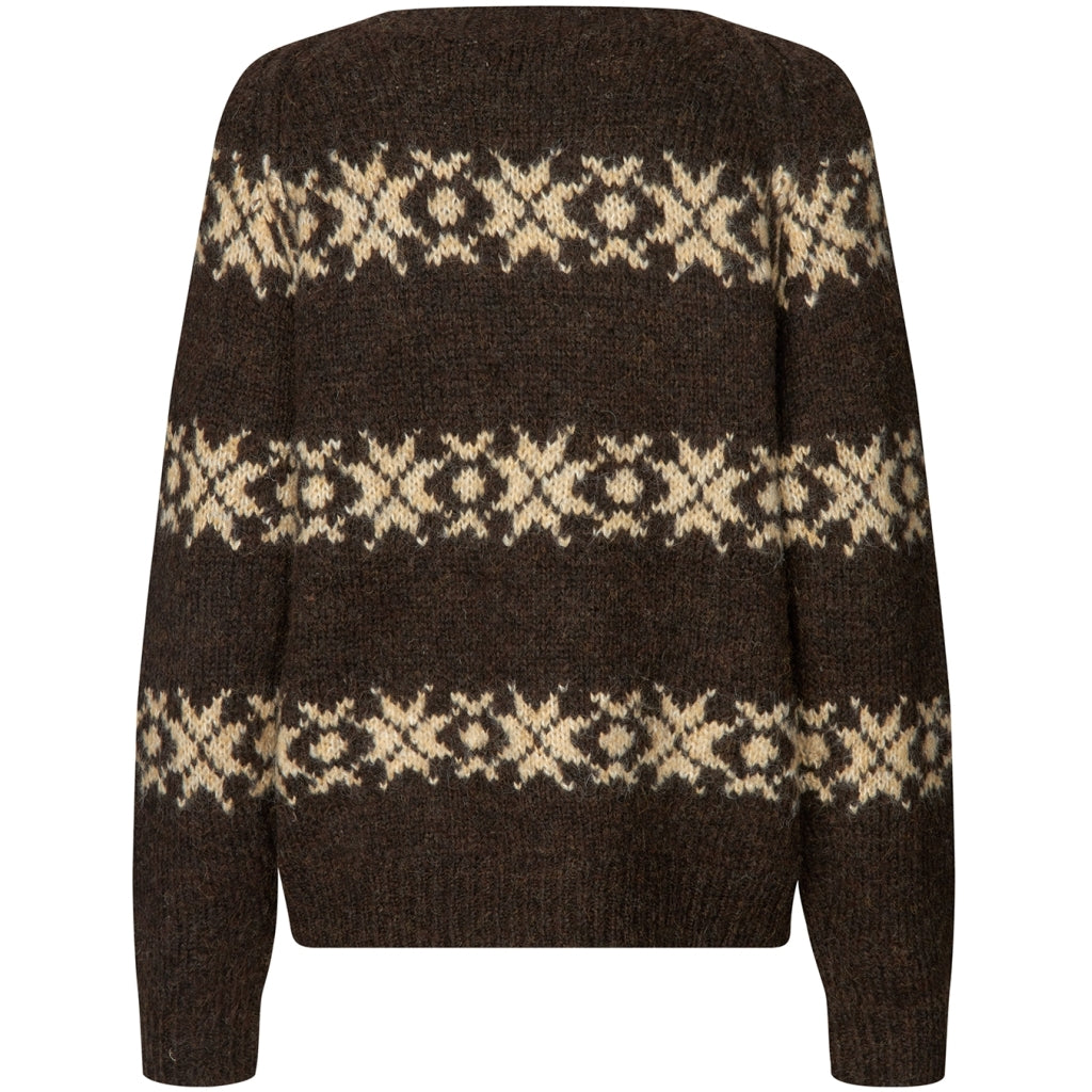Lollys Laundry Lattie Knit LS Dark Mocca