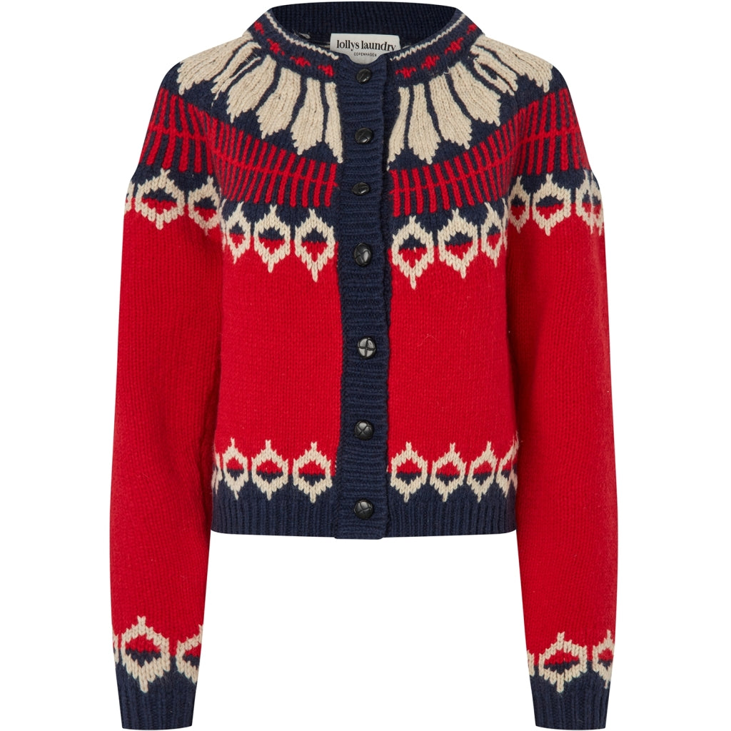Lollys Laundry Clare Knit Cardigan Red