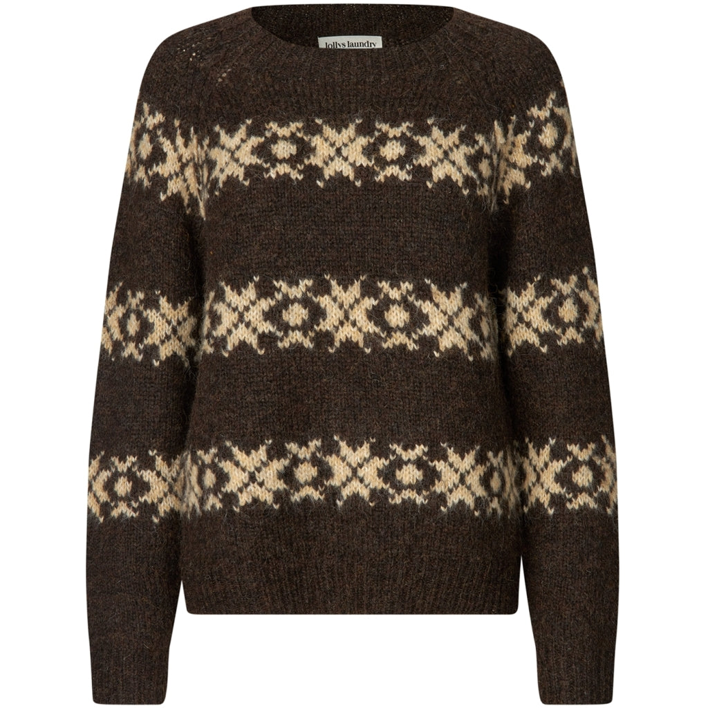Lollys Laundry Lattie Knit LS Dark Mocca